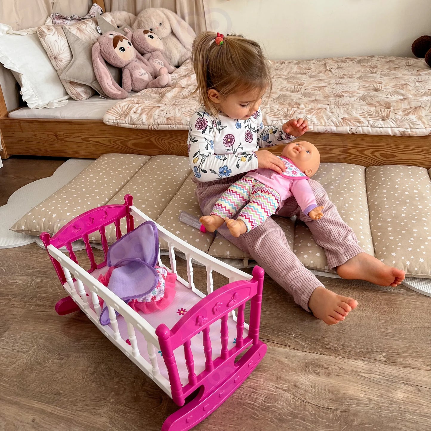 WOOPIE ROYAL XL kūdikio rinkinys su lopšiu ir maitinimo priedais