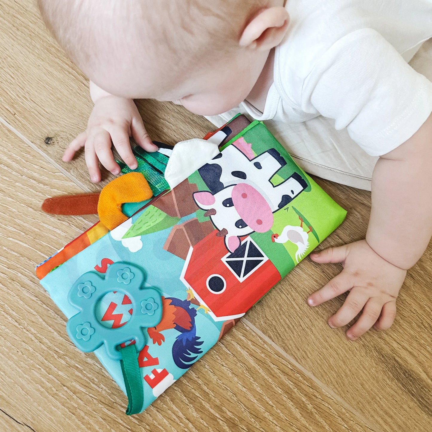 WOOPIE sensorinė knygelė kūdikiams su uodegėlėmis, 0+