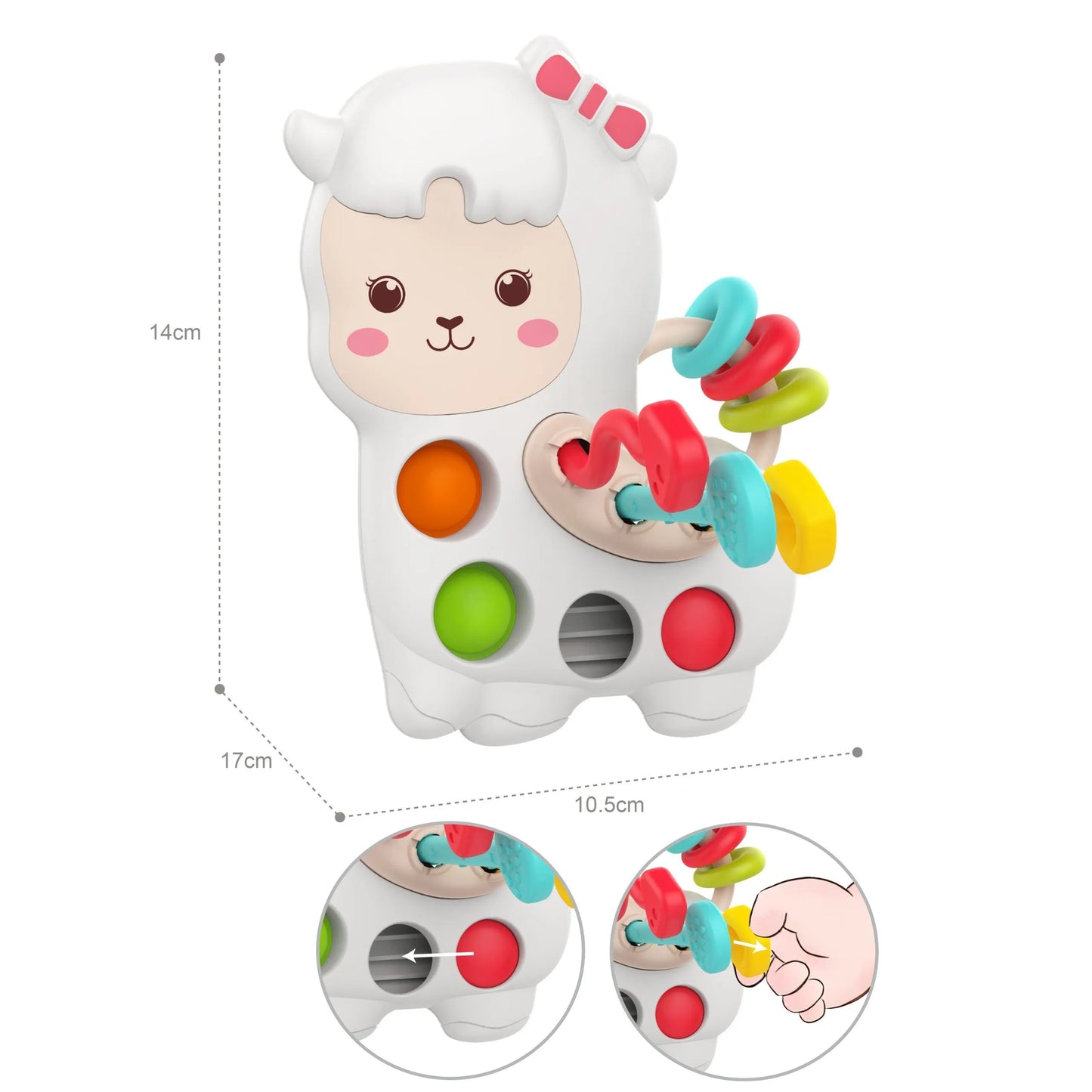 Woopie sensorinė lama „Pull‑String“ – 3in1