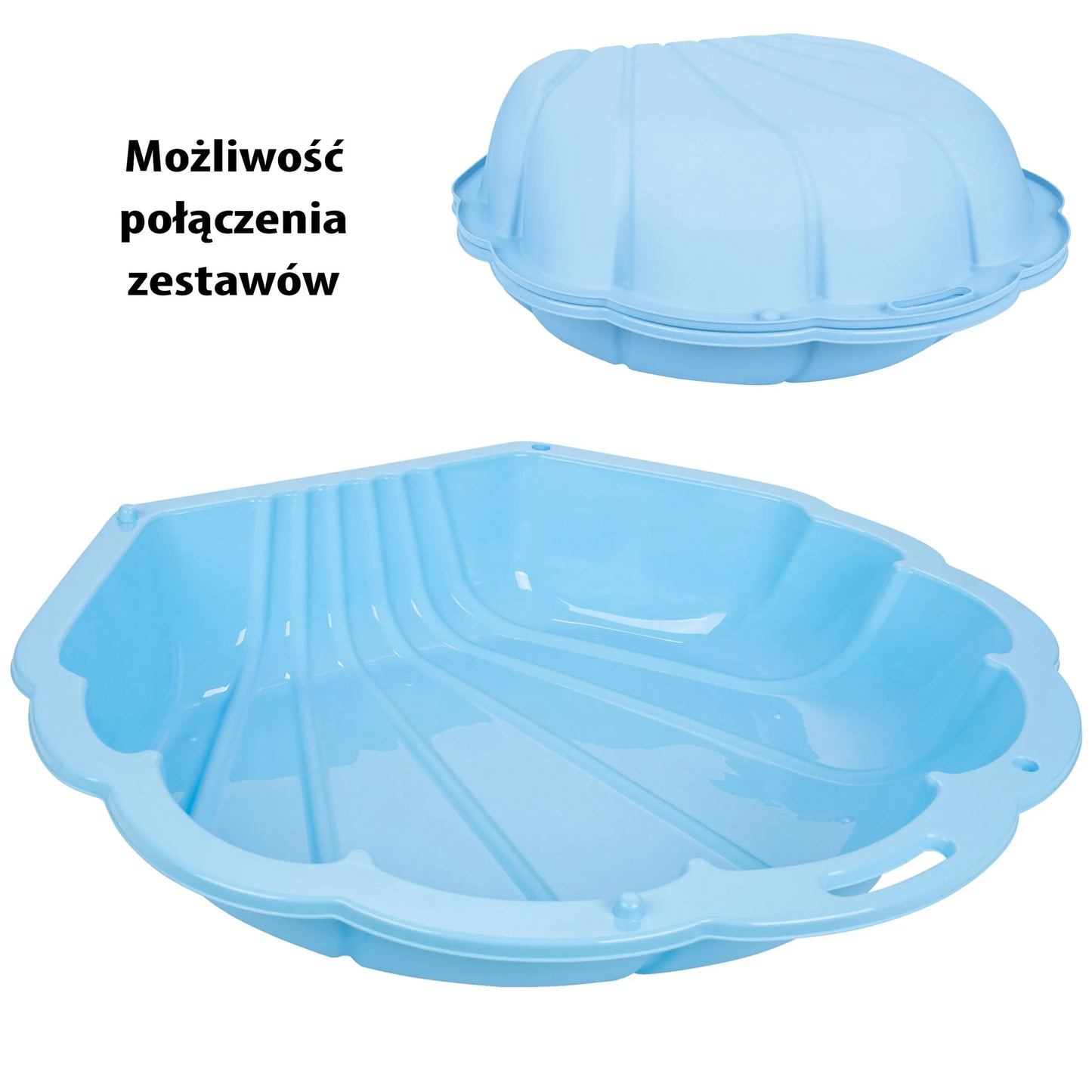 Woopie SHELL  – 3in1 smėlio dėžė, baseinas ir sausas baseinas