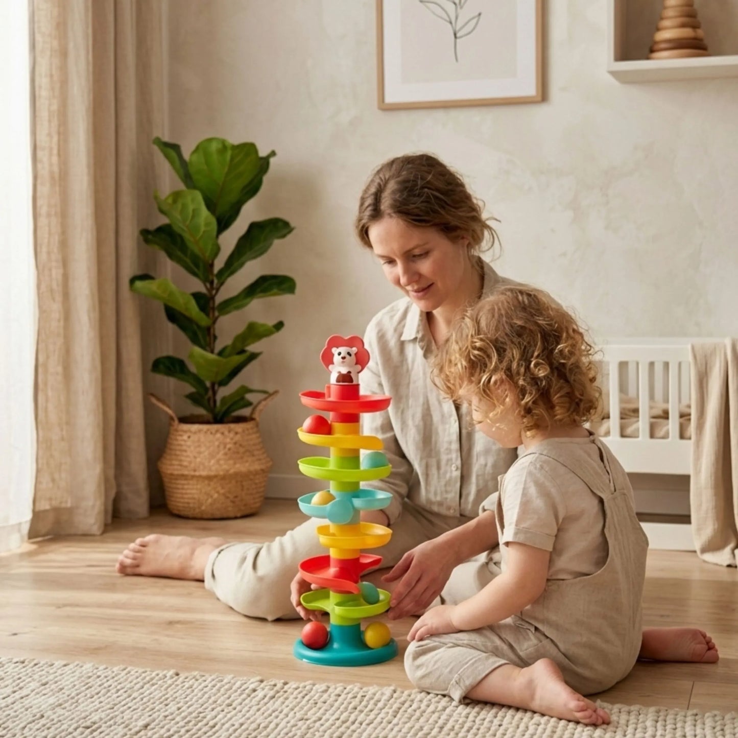 Woopie Spiral Tower – spiralinis kamuoliukų bokštas