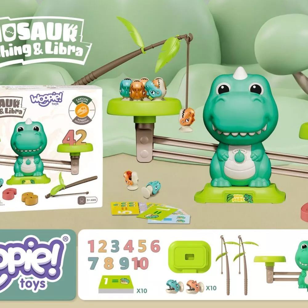 WOOPIE Balanso Svarstyklės Balanso Stalo Žaidimas Žvejyba Dinozauras Žuvys