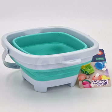 Kvadratinis sulankstomas kibiras – mėlynas