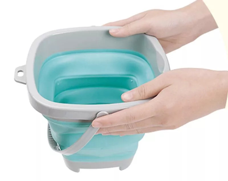 Kvadratinis sulankstomas kibiras – mėlynas