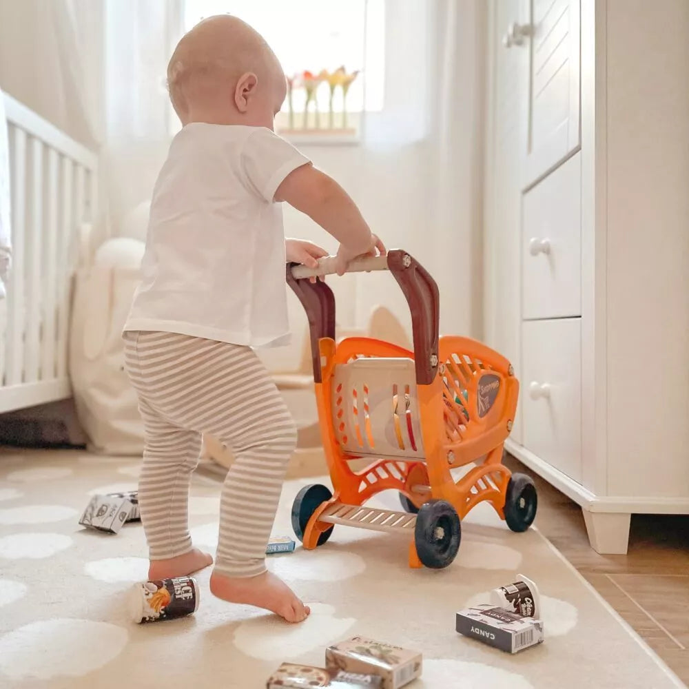 WOOPIE pirkinių vežimėlis vaikams, judančios dalys + 42 priedai