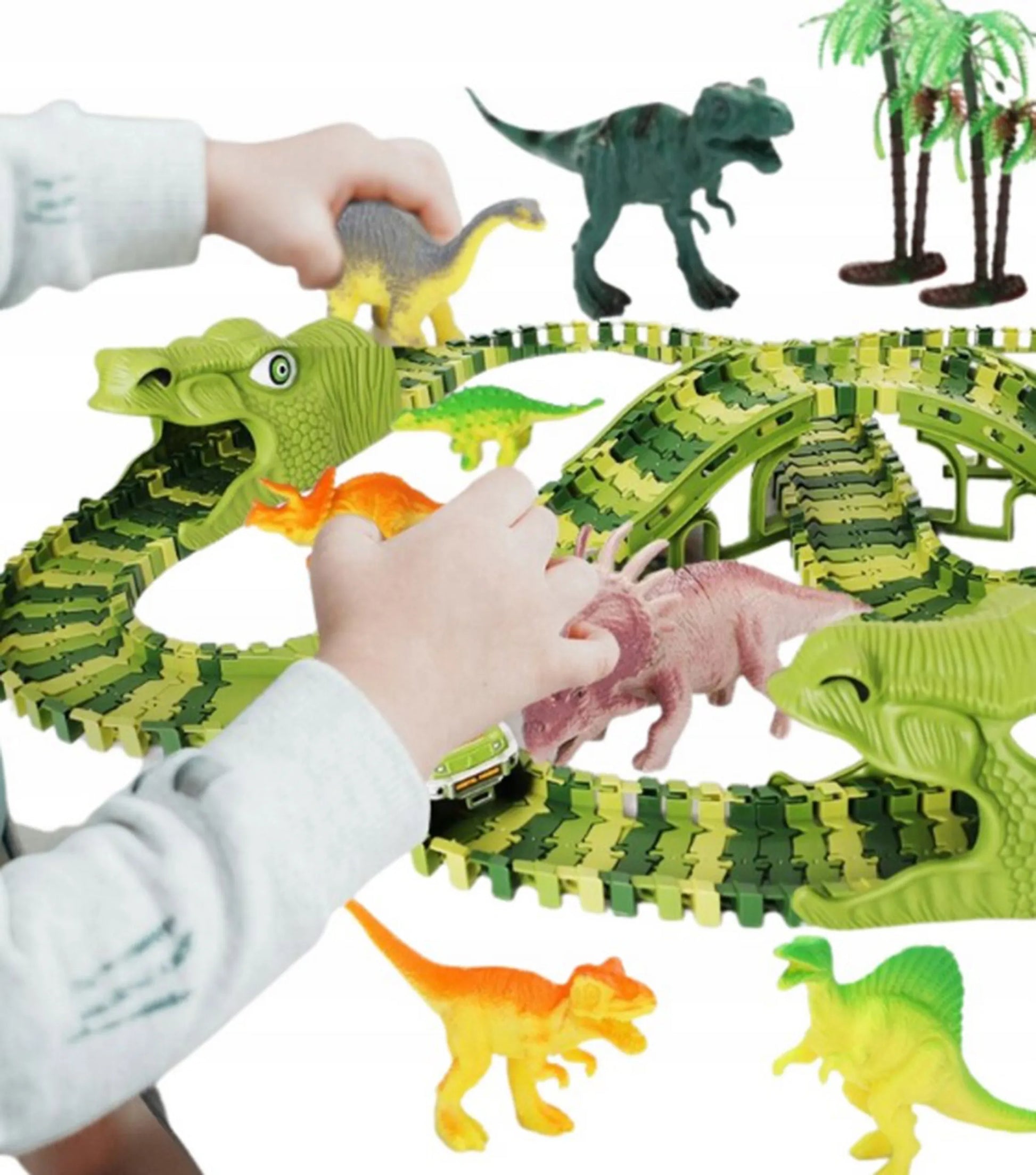 Woopie XXL dinozaurų lenktynių trasa – 240 el.