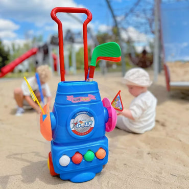 Golfo rinkinys + priedų stovas ant ratų