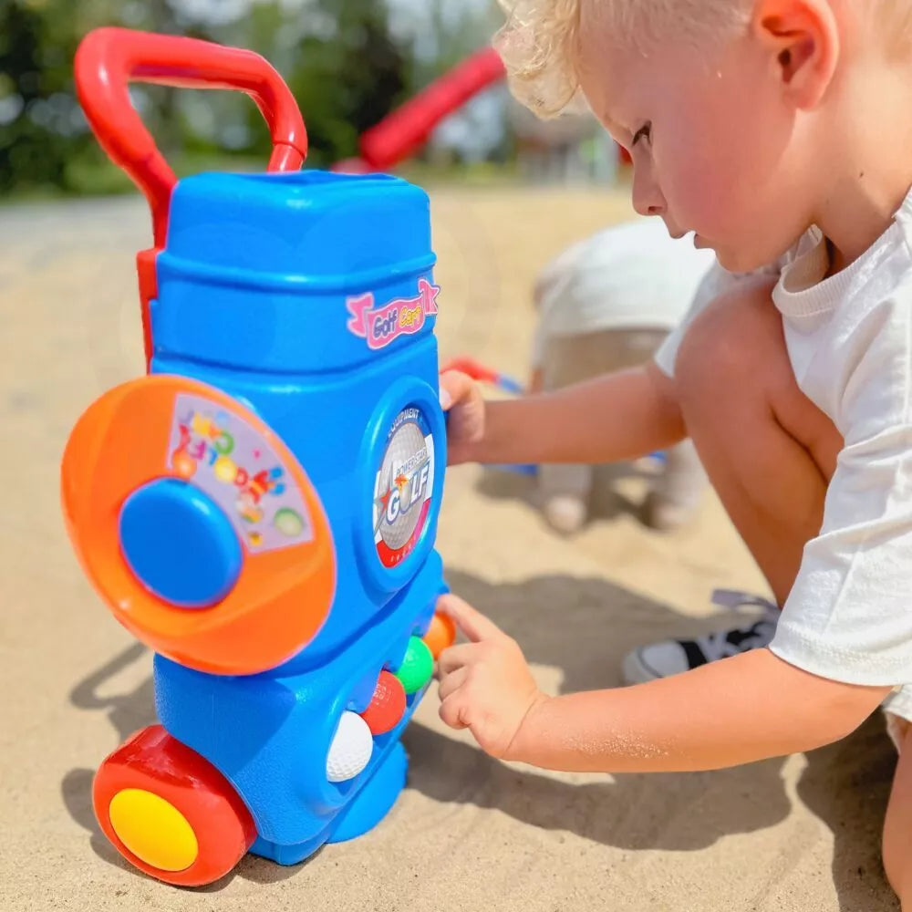 Golfo rinkinys + priedų stovas ant ratų