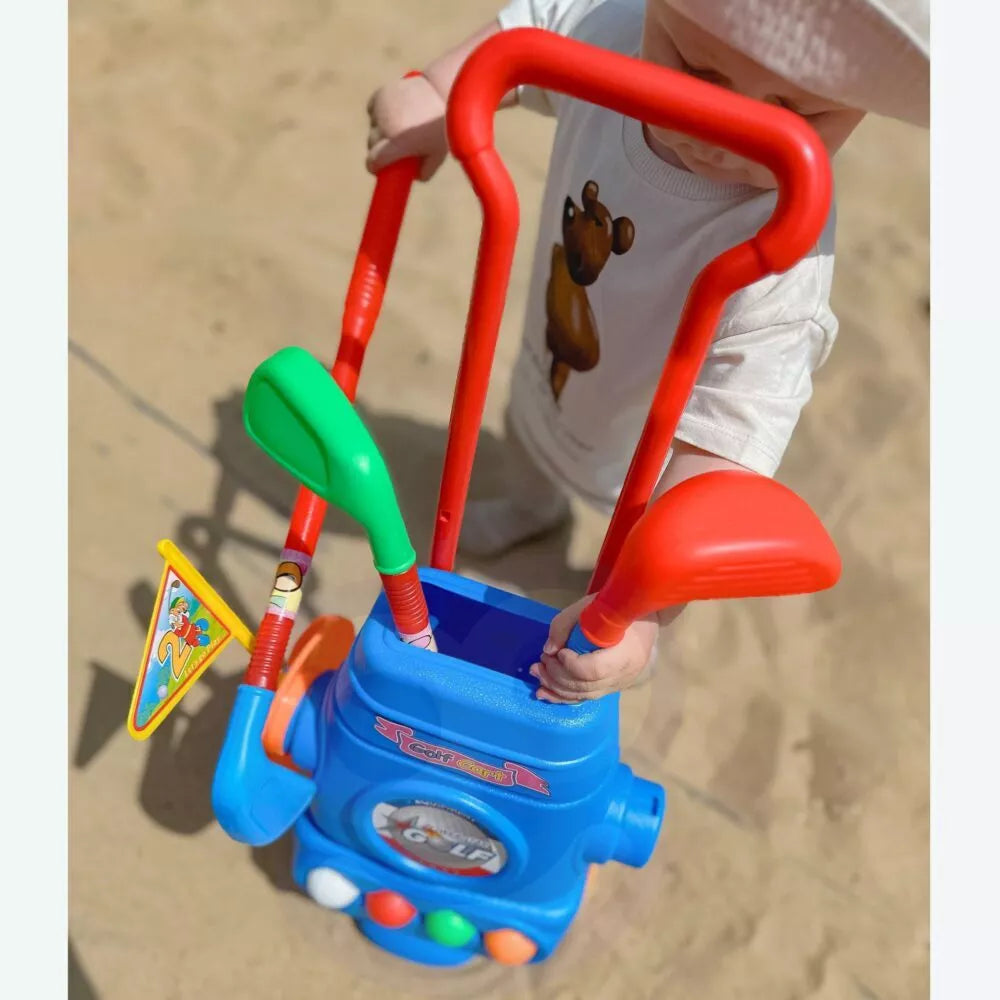 Golfo rinkinys + priedų stovas ant ratų