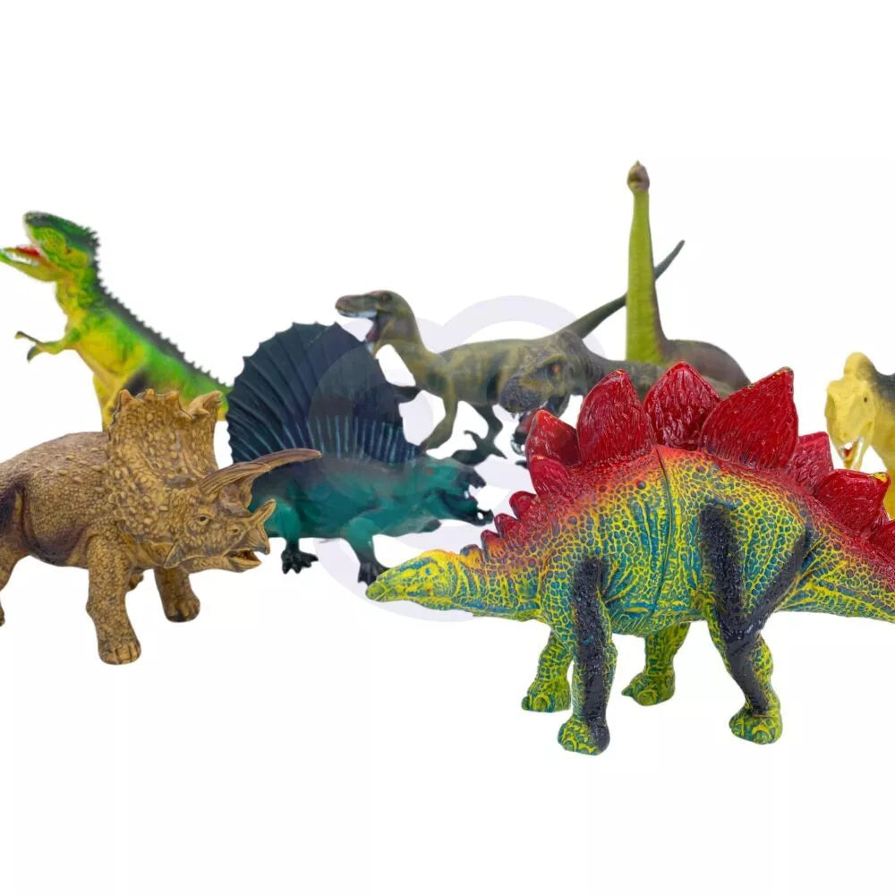 Dinozaurų figūrėlių rinkinys 16 vnt. + Kilimėlis + Dėklas