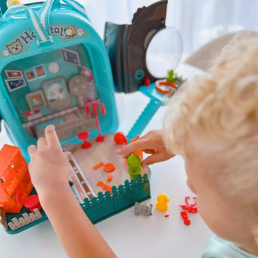 Vet rinkinys 3in1 šunų namelis kuprinėje