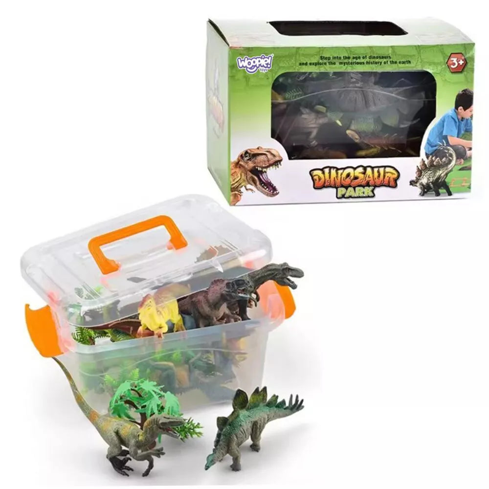 Dinozaurų parko figūrėlės + Kilimėlis ir Priedai 23 vnt