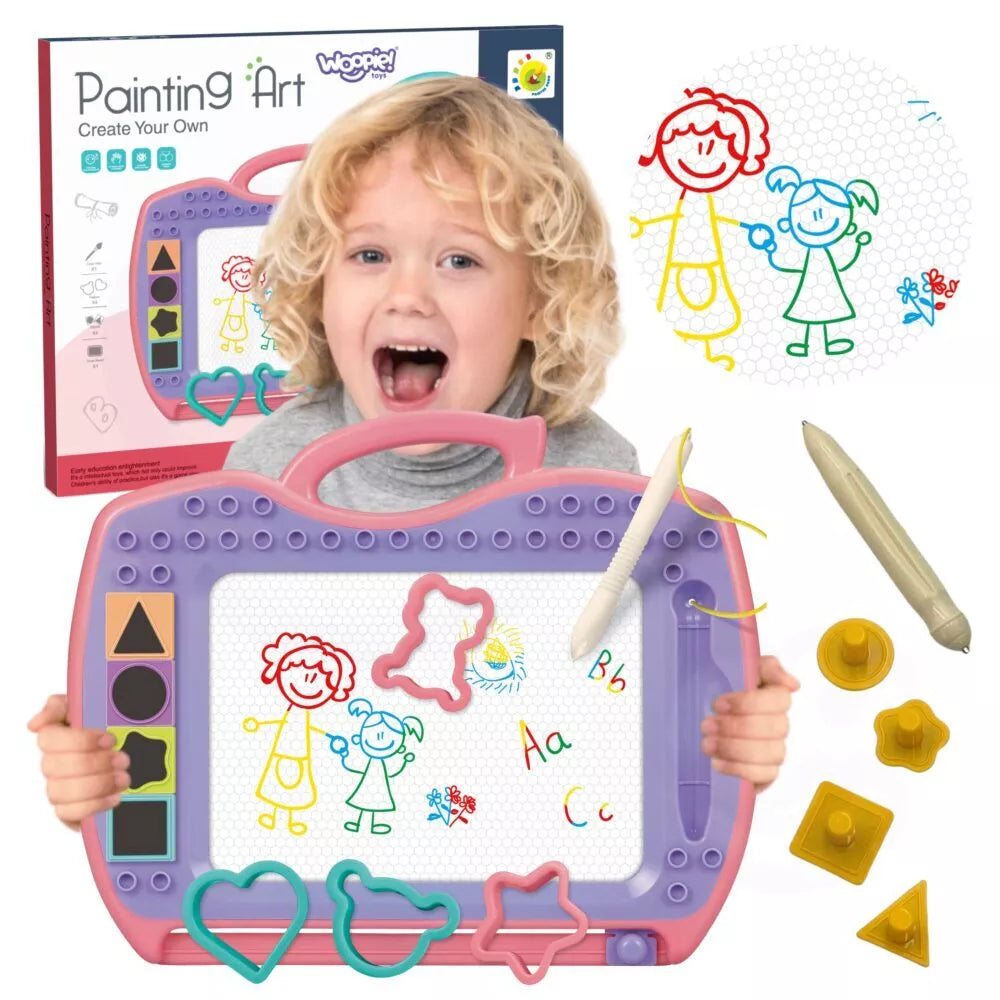 WOOPIE magnetinė spalvota žymeklio lenta + antspaudai + raštai