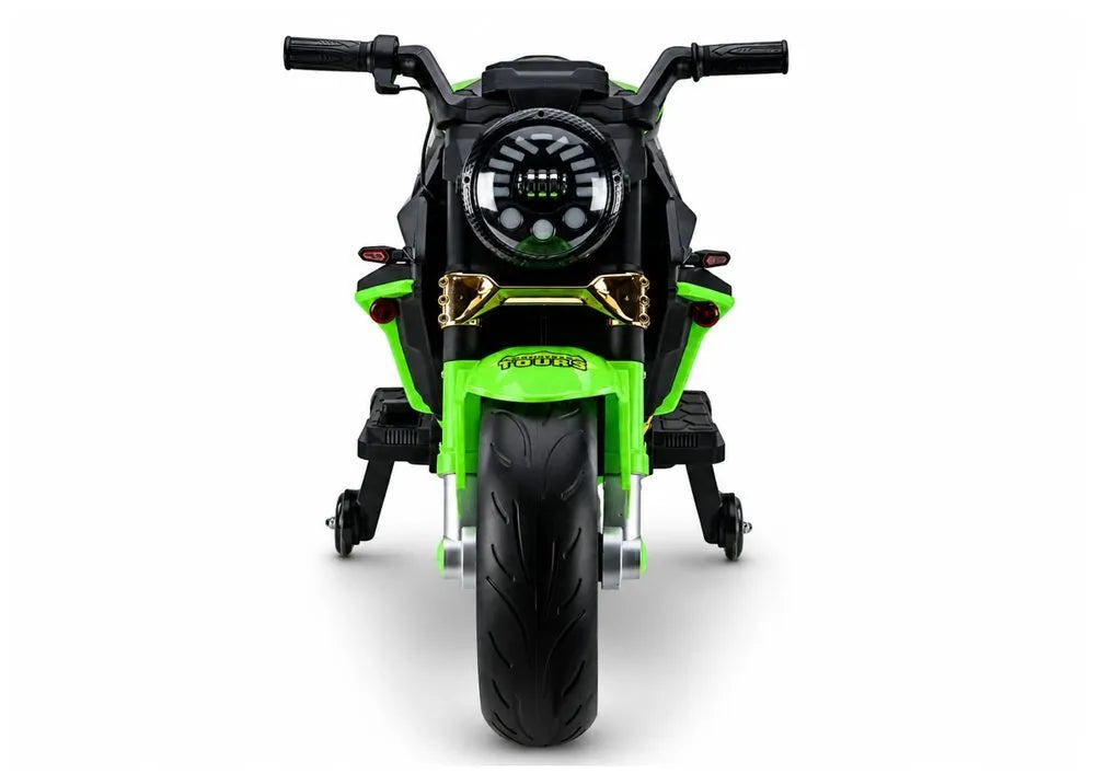 XW‑07 elektromotoras su LED šviečiančiais ratais – žalias