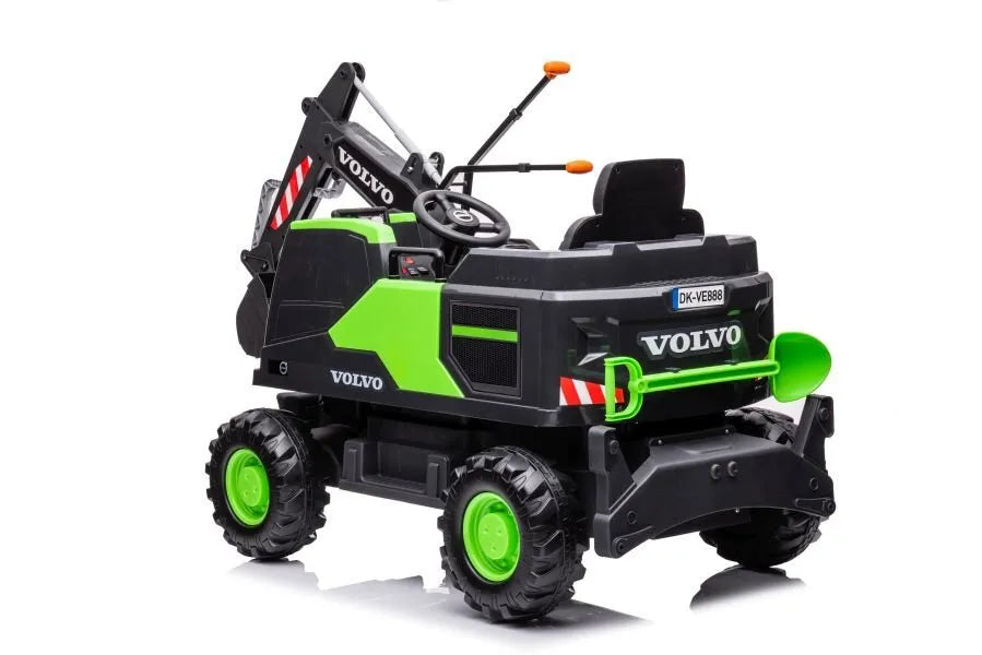 Žalias elektrinis ekskavatorius Volvo DK‑VE888 vaikams