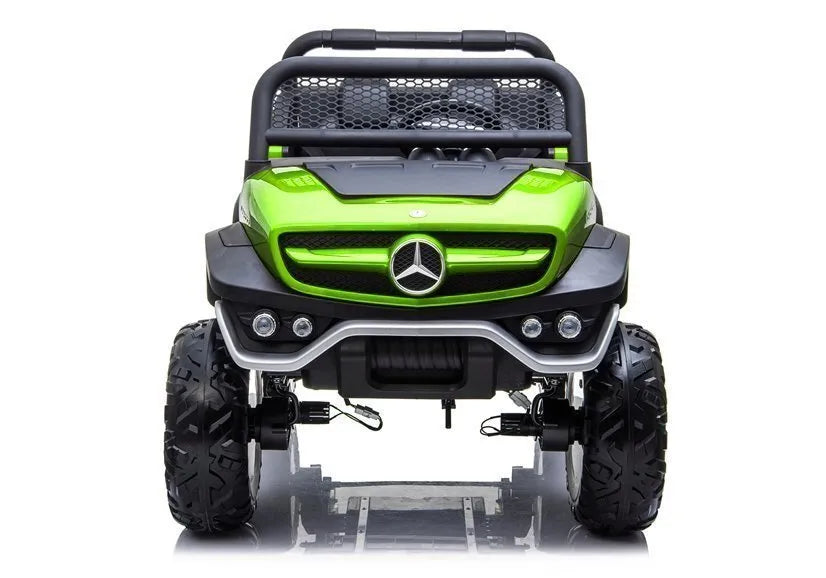 Žalias elektrinis Mercedes Unimog 4×4 vaikams